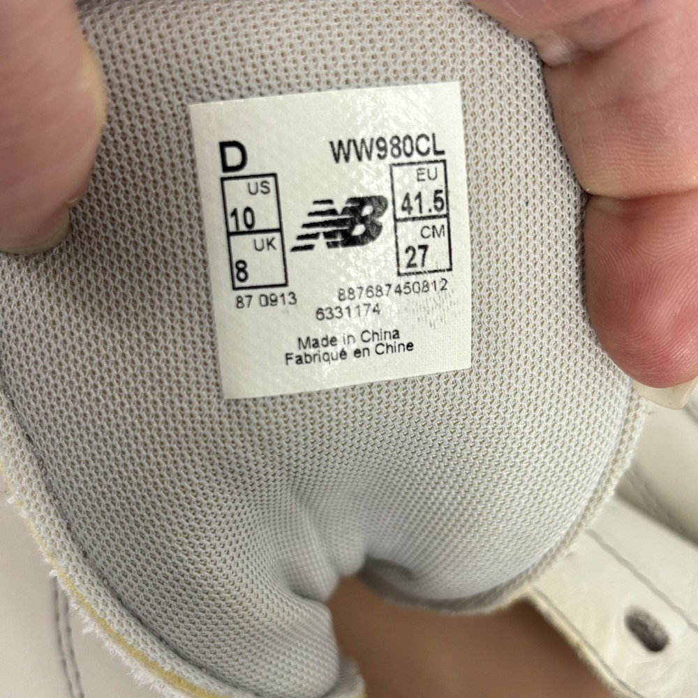 New Balance Shoes Women 10‎ D Ivory 980 Series Cloud Athletic Sneaker WW980CL - Picture 3 of 11
